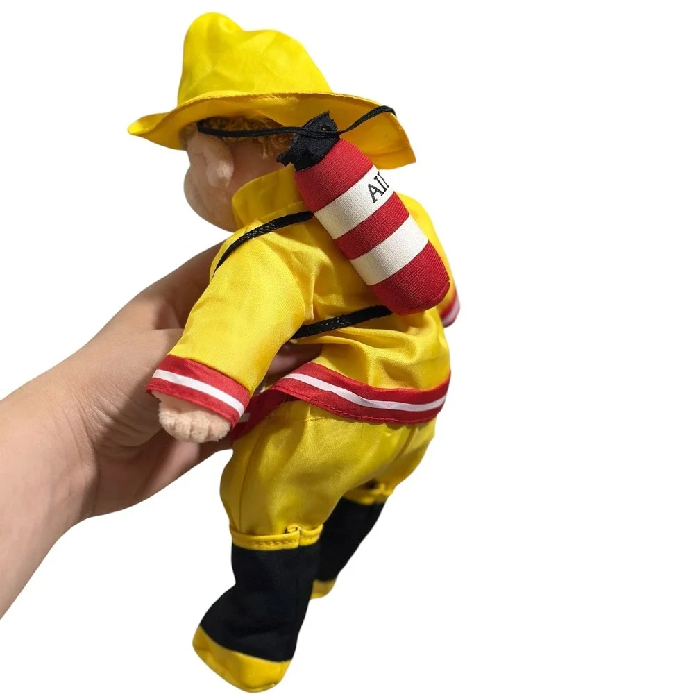 Ty Beanie Vntg Kids Boomer Fireman and Cutie Doctor‎ Plush Doll Set with Ty Gear